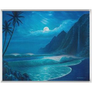 "Elegance Of The Moon" Framed Traditional Stretched Canvas