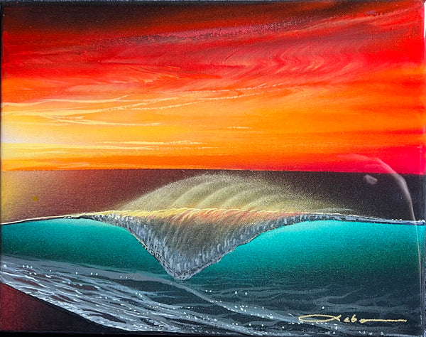 “first Light Original Painting On 11” X 14” Canvas W Diamond Dust And