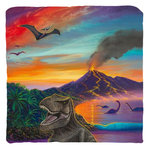 "Jurassic Island" Throw Pillows