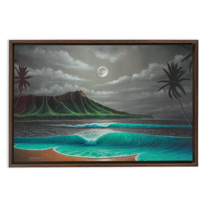 "Midnight Breeze" Framed Traditional Stretched Canvas