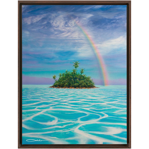 "Heaven's Lagoon" Framed Traditional Stretched Canvas