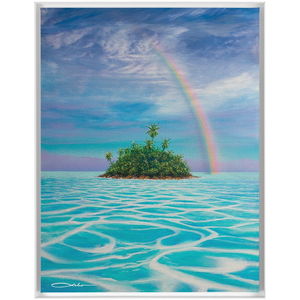 "Heaven's Lagoon" Framed Traditional Stretched Canvas