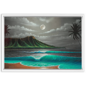 "Midnight Breeze" Framed Traditional Stretched Canvas