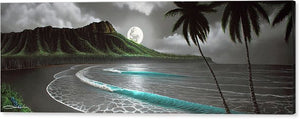 "Moon Rise Waikiki" Limited Edition Fine Art Giclee - SeboArt.com