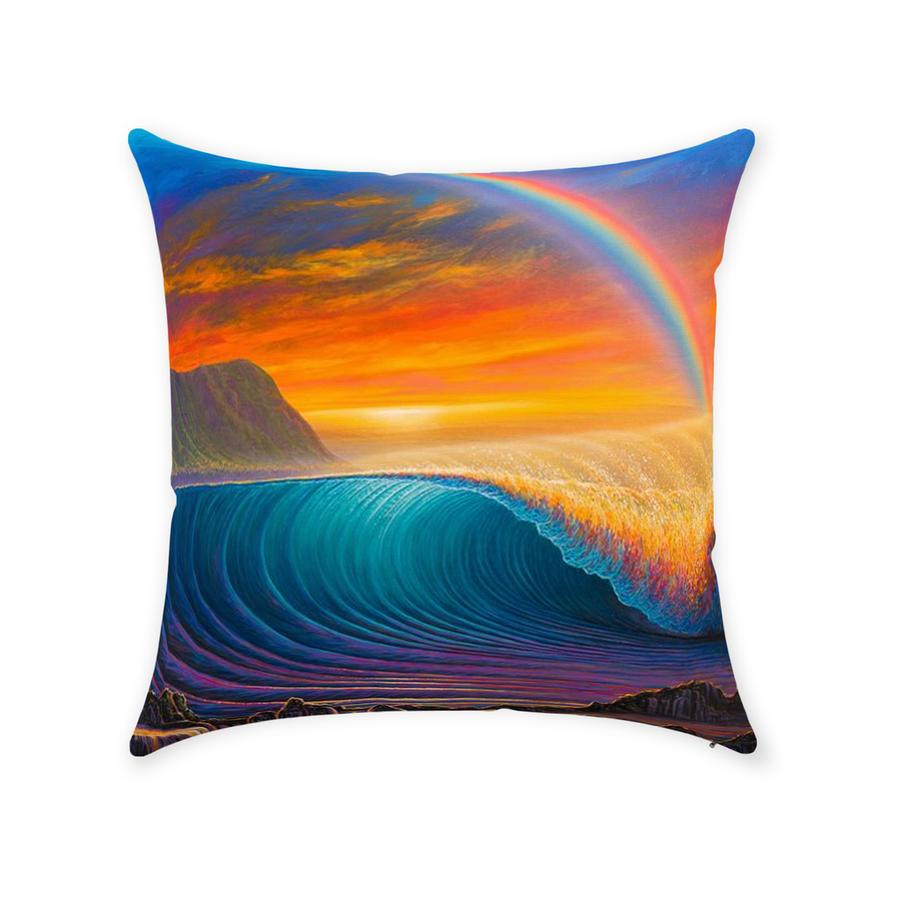 "Sunset at Shark's Cove" Throw Pillows