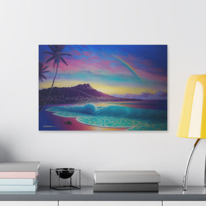 "Blissful Waikiki" Stretched Canvas Print
