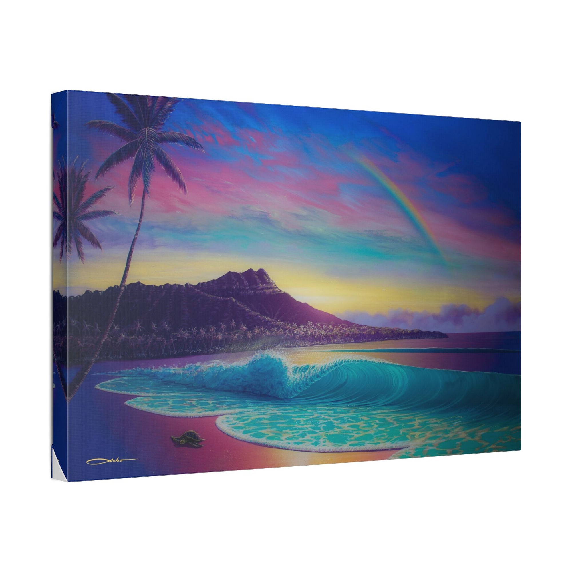 "Blissful Waikiki" Stretched Canvas Print