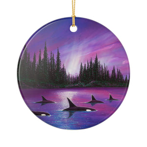 "Rhythem Of Alaska"  Ceramic Ornament