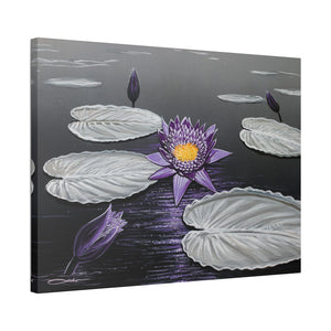 "Lavender Lotus"— Stretched Canvas Print