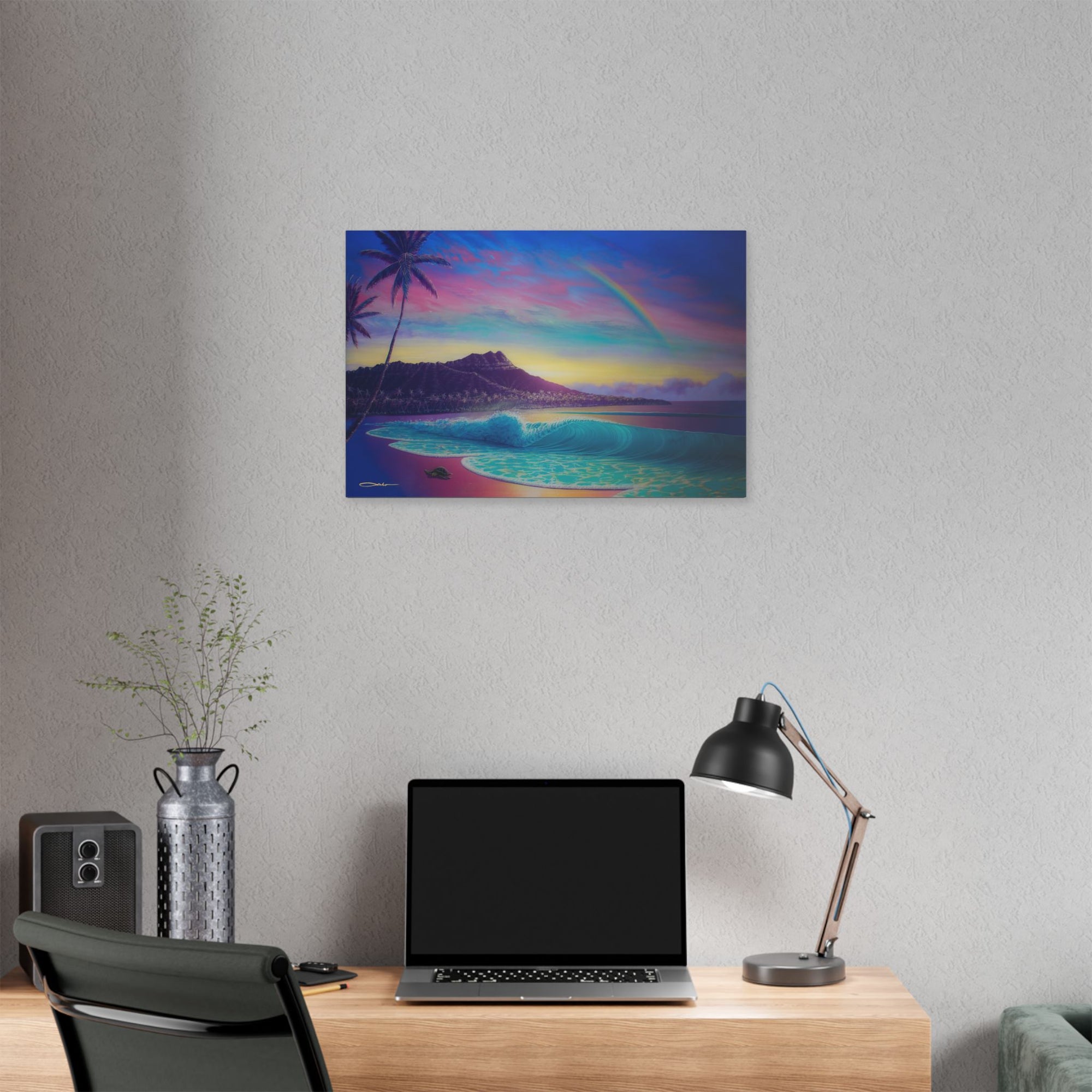 "Blissful Waikiki" Stretched Canvas Print