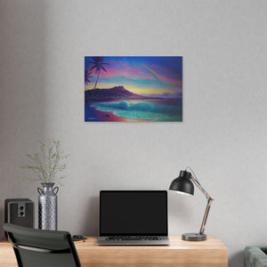 "Blissful Waikiki" Stretched Canvas Print