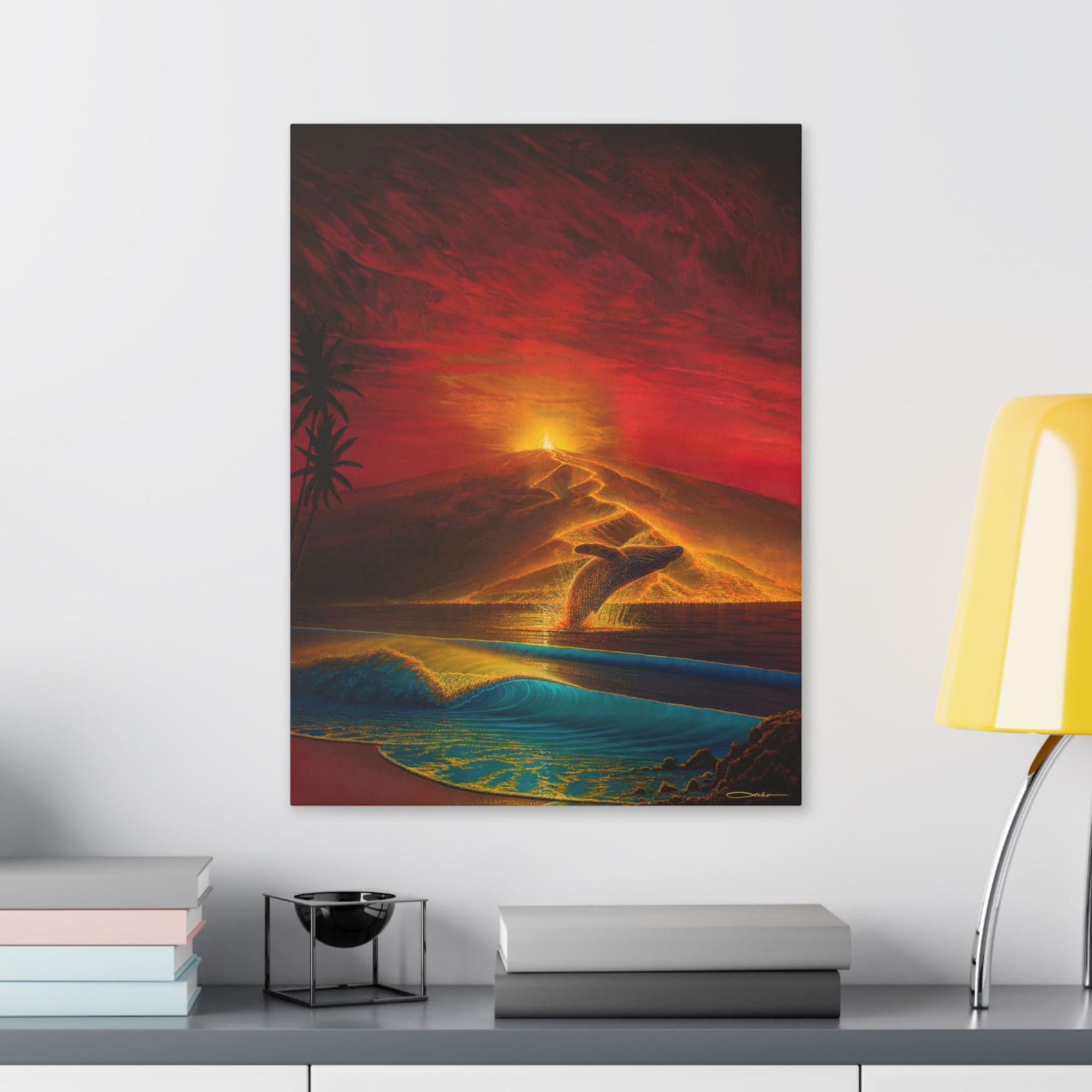 "Mauna Loa Awakes" Stretched Canvas Print