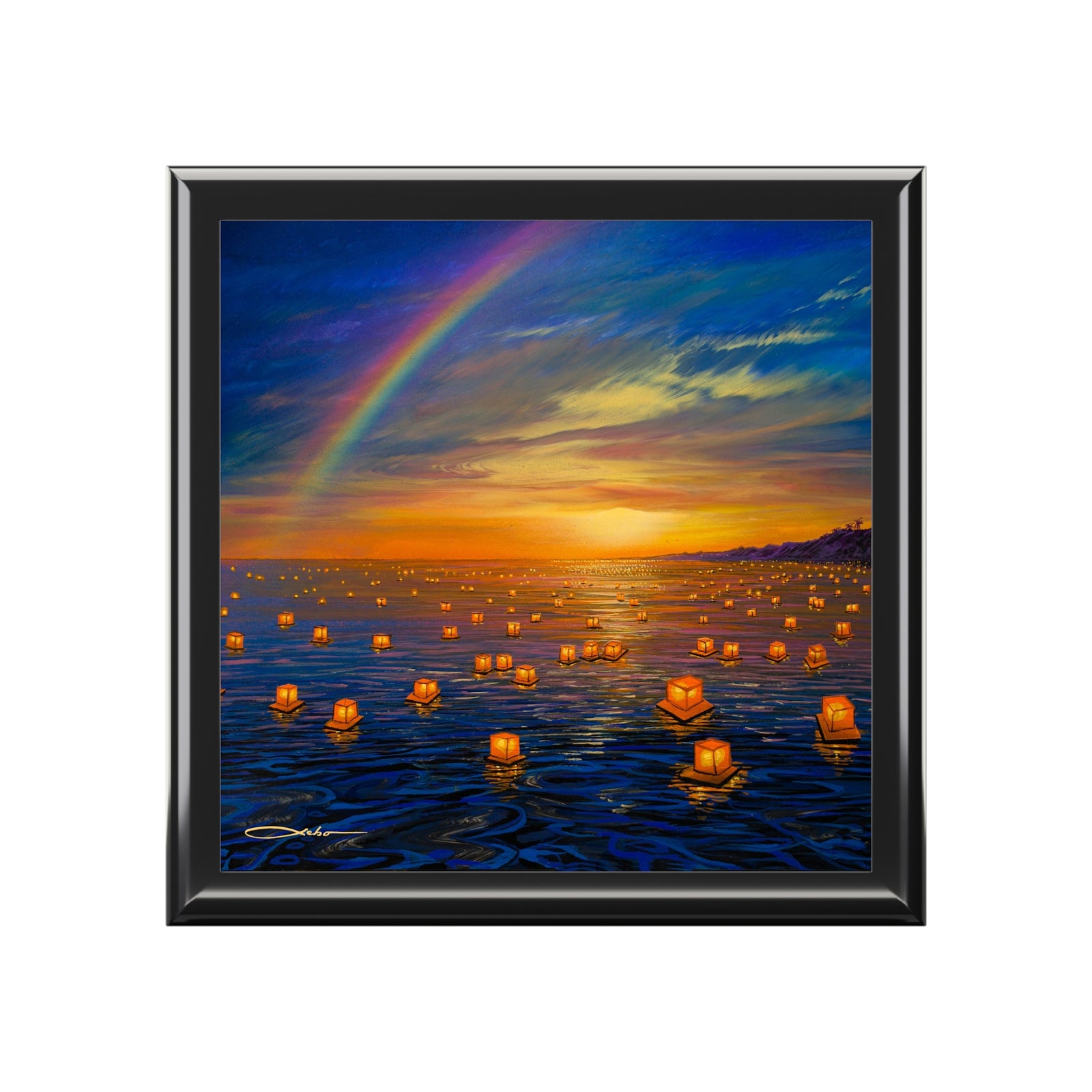 "Lanterns At Magic Island" Jewelry Box