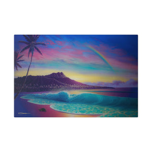 "Blissful Waikiki" Stretched Canvas Print