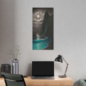 "Melody Of The Moon" Stretched Canvas Print