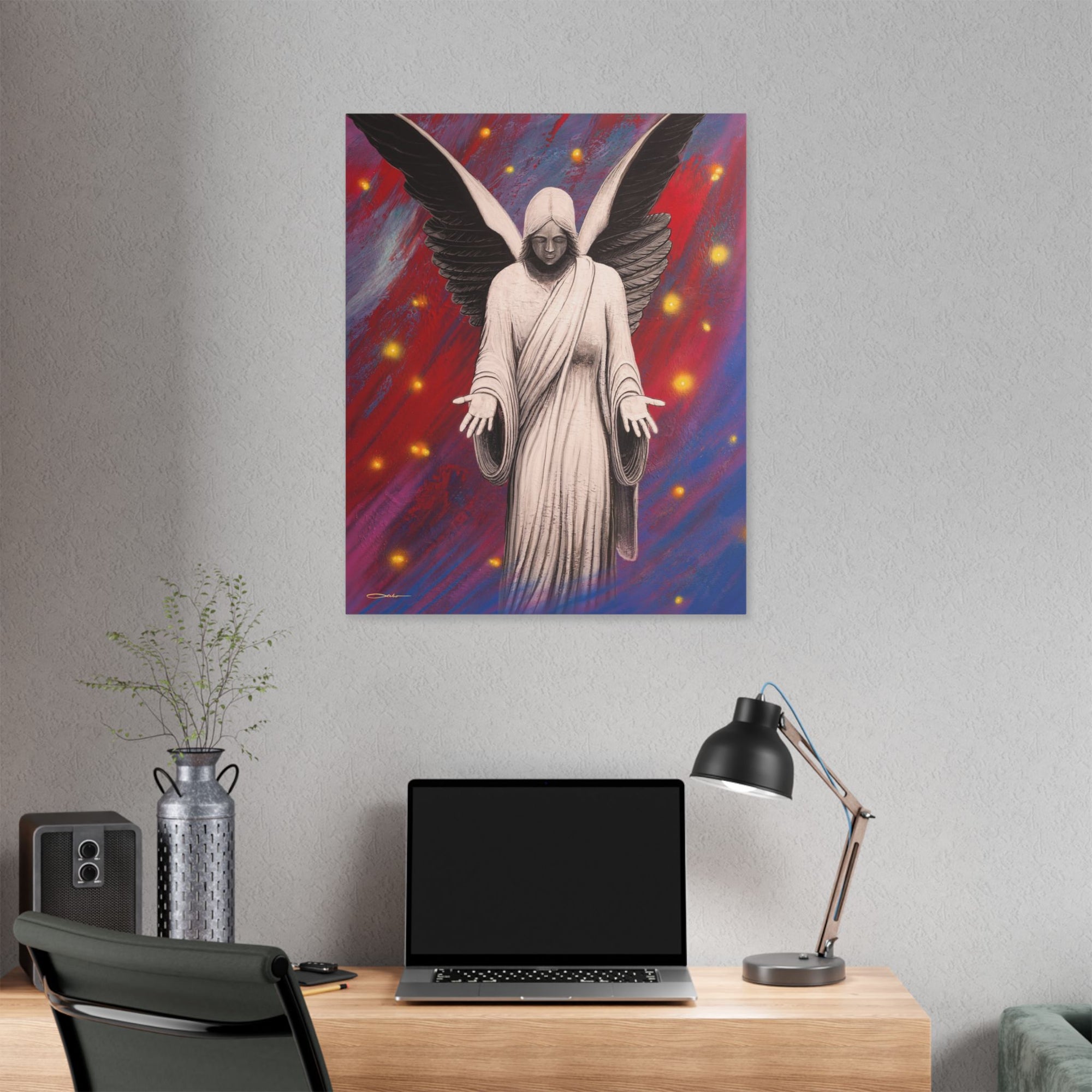 "Angel Of Peace" Stretched Canvas Print