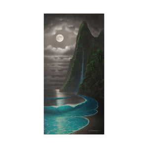 "Melody Of The Moon" Stretched Canvas Print