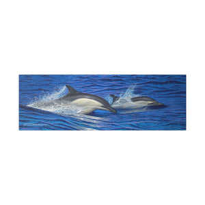 "Dolphin Blue" Stretched Canvas Print