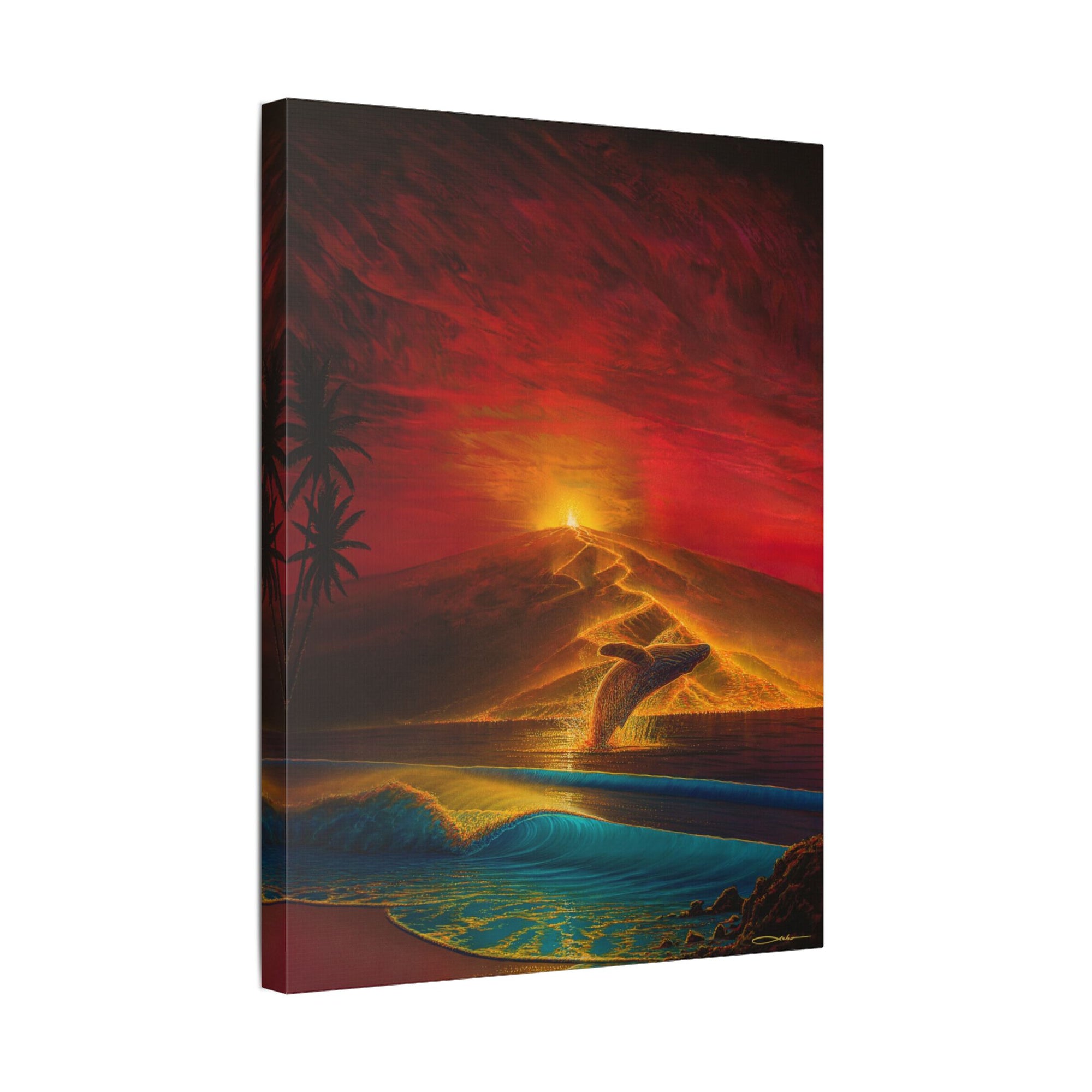 "Mauna Loa Awakes" Stretched Canvas Print