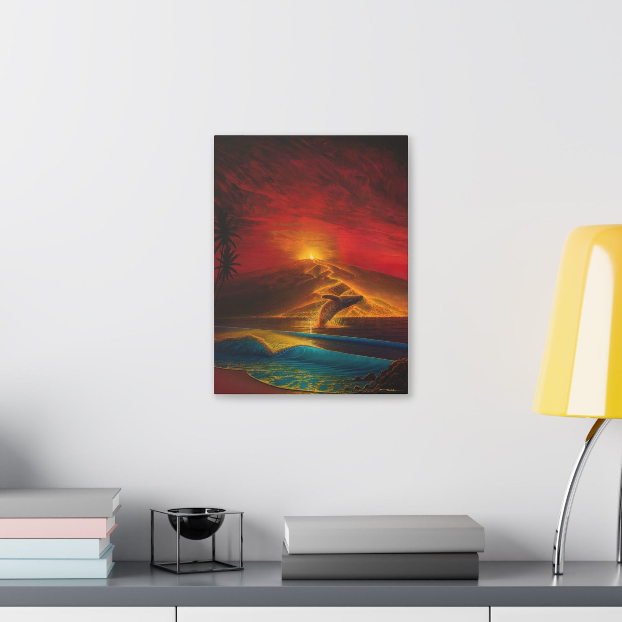 "Mauna Loa Awakes" Stretched Canvas Print