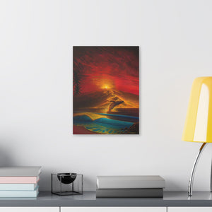 "Mauna Loa Awakes" Stretched Canvas Print