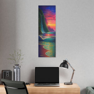 "Sunrise Over The Na Pali" Stretched Canvas Print