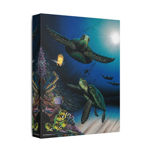 "Honu Reef" Stretched Canvas Print