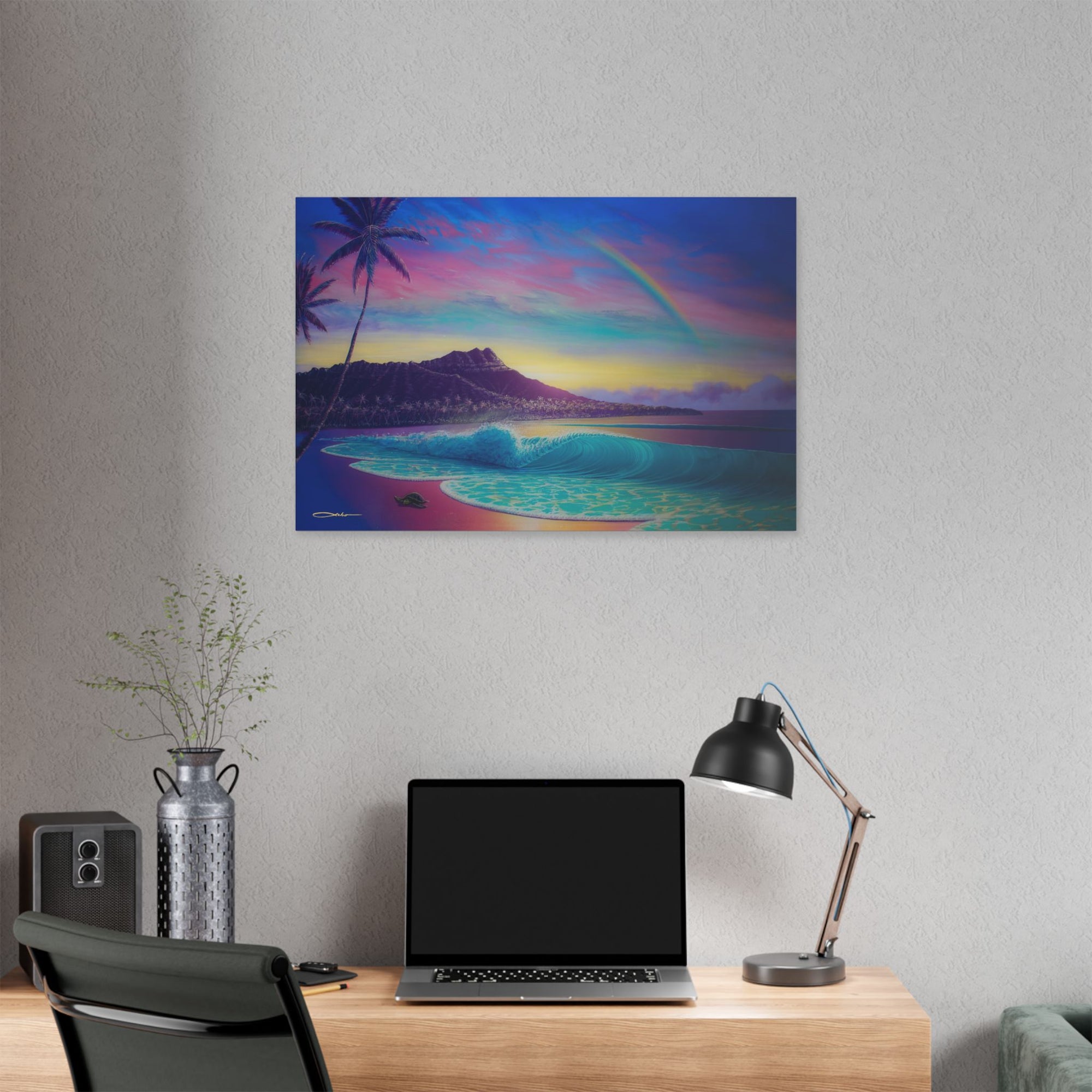 "Blissful Waikiki" Stretched Canvas Print