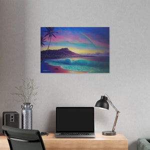 "Blissful Waikiki" Stretched Canvas Print