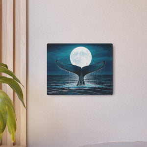 "Whale Moon" Metal Print