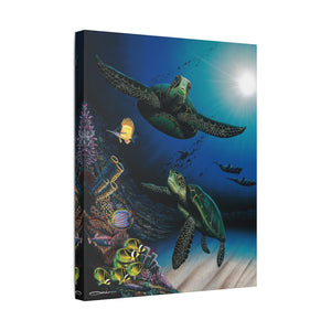 "Honu Reef" Stretched Canvas Print