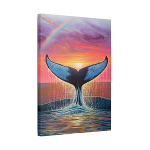 "Whalecation" Stretched Canvas Print