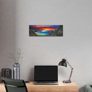 "Sunset At Waimea" Stretched Canvas Print