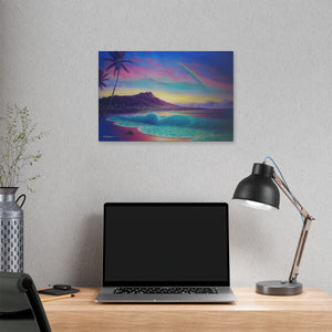 "Blissful Waikiki" Stretched Canvas Print