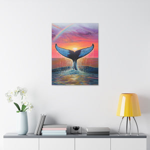 "Whalecation" Stretched Canvas Print