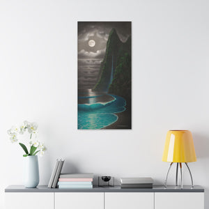 "Melody Of The Moon" Stretched Canvas Print