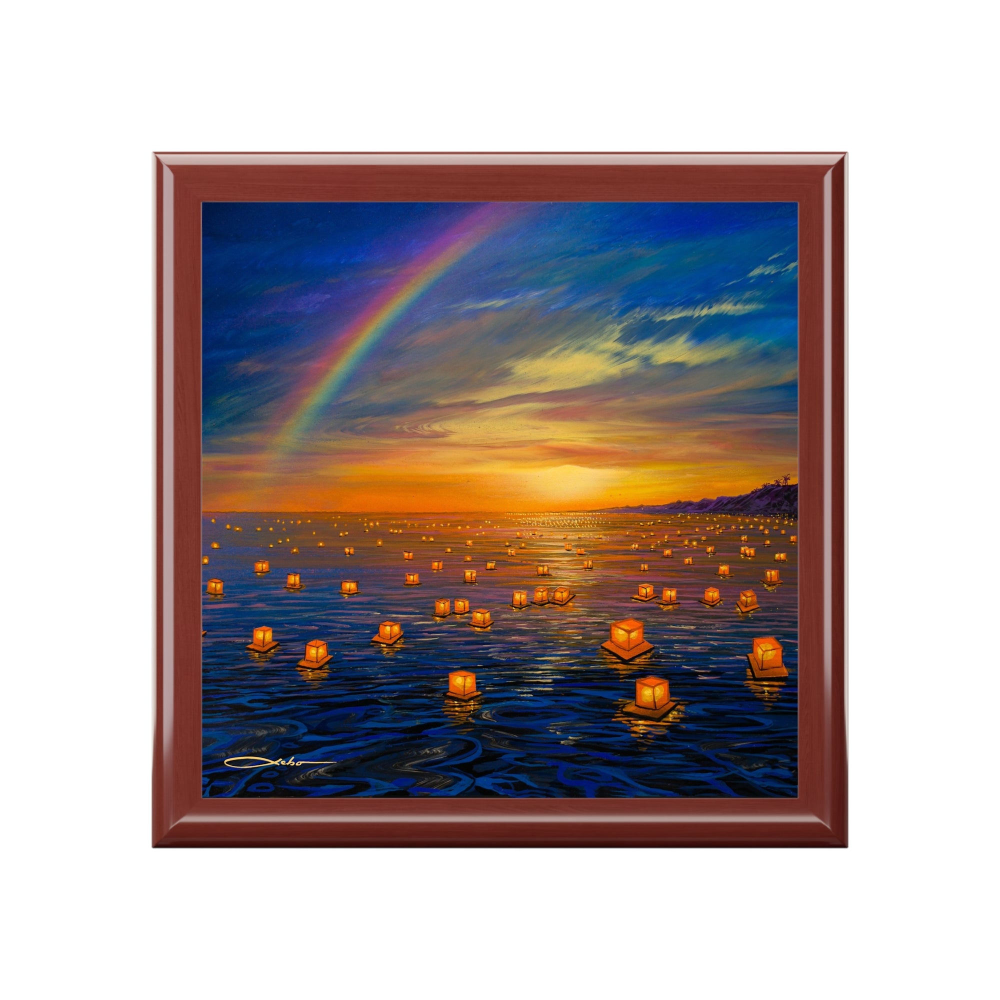 "Lanterns At Magic Island" Jewelry Box