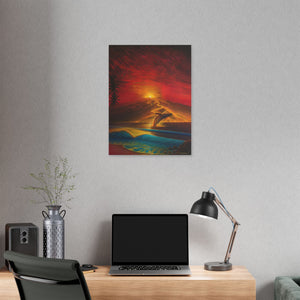 "Mauna Loa Awakes" Stretched Canvas Print