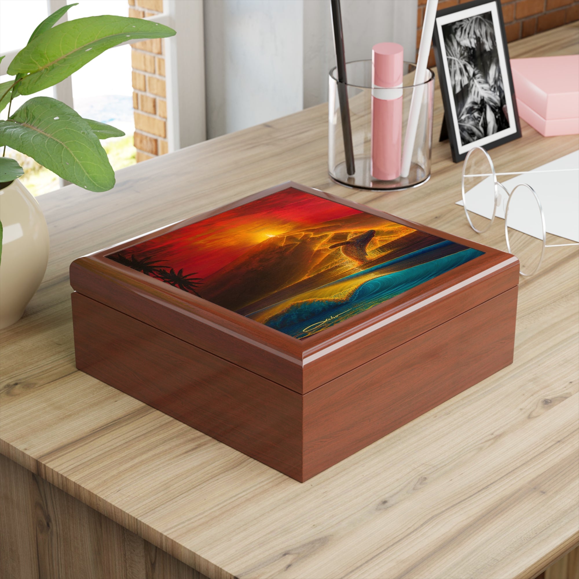 "Mauna Loa Awakes" Jewelry Box