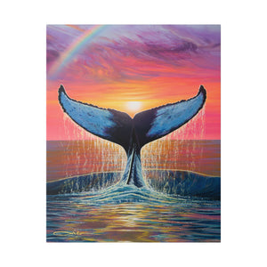 "Whalecation" Stretched Canvas Print