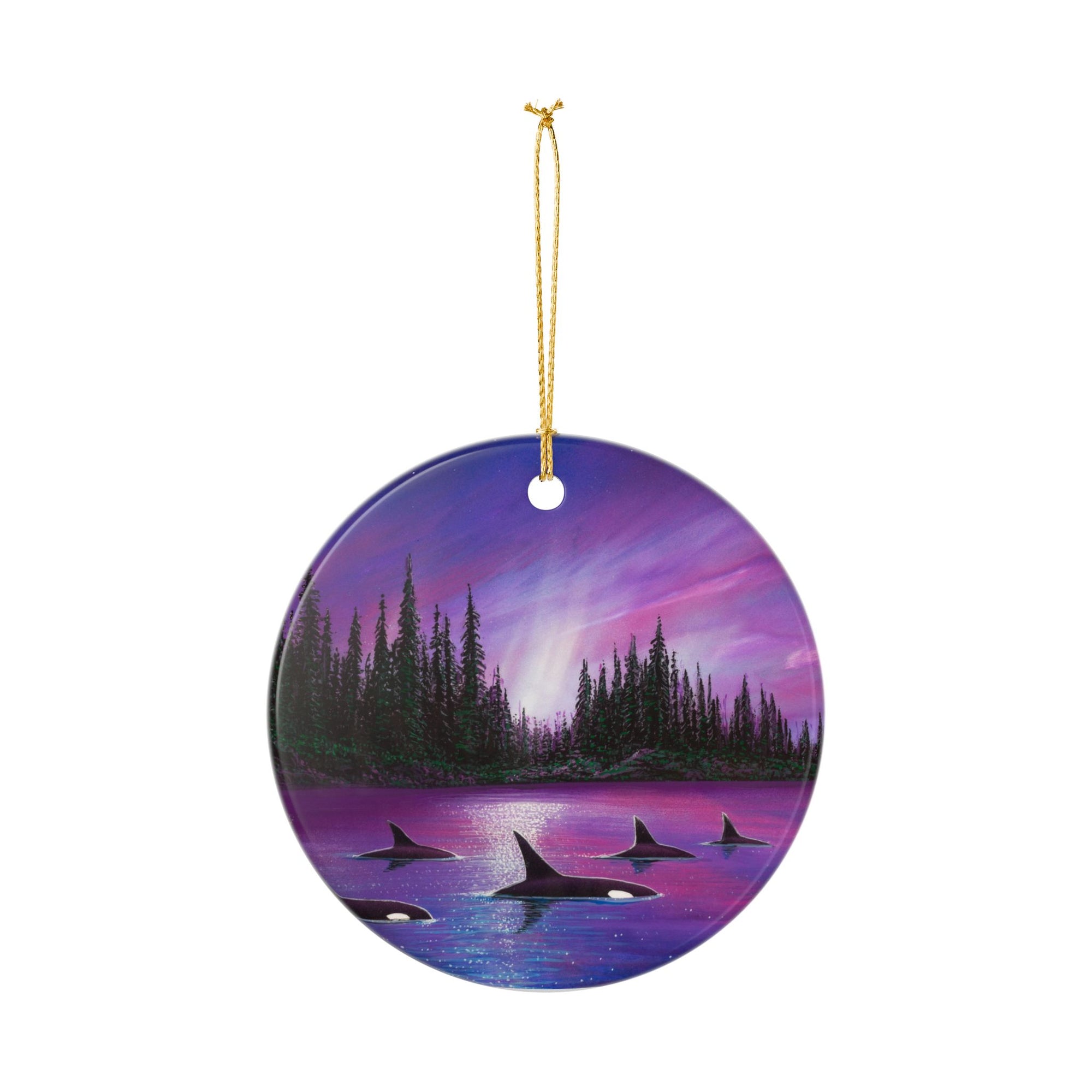 "Rhythem Of Alaska"  Ceramic Ornament