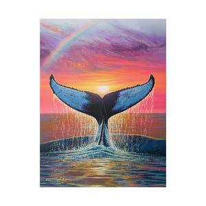 "Whalecation" Stretched Canvas Print