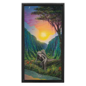 "Jurassic Valley" Framed Traditional Stretched Canvas