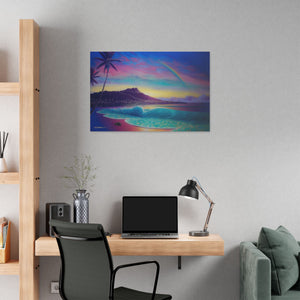 "Blissful Waikiki" Stretched Canvas Print