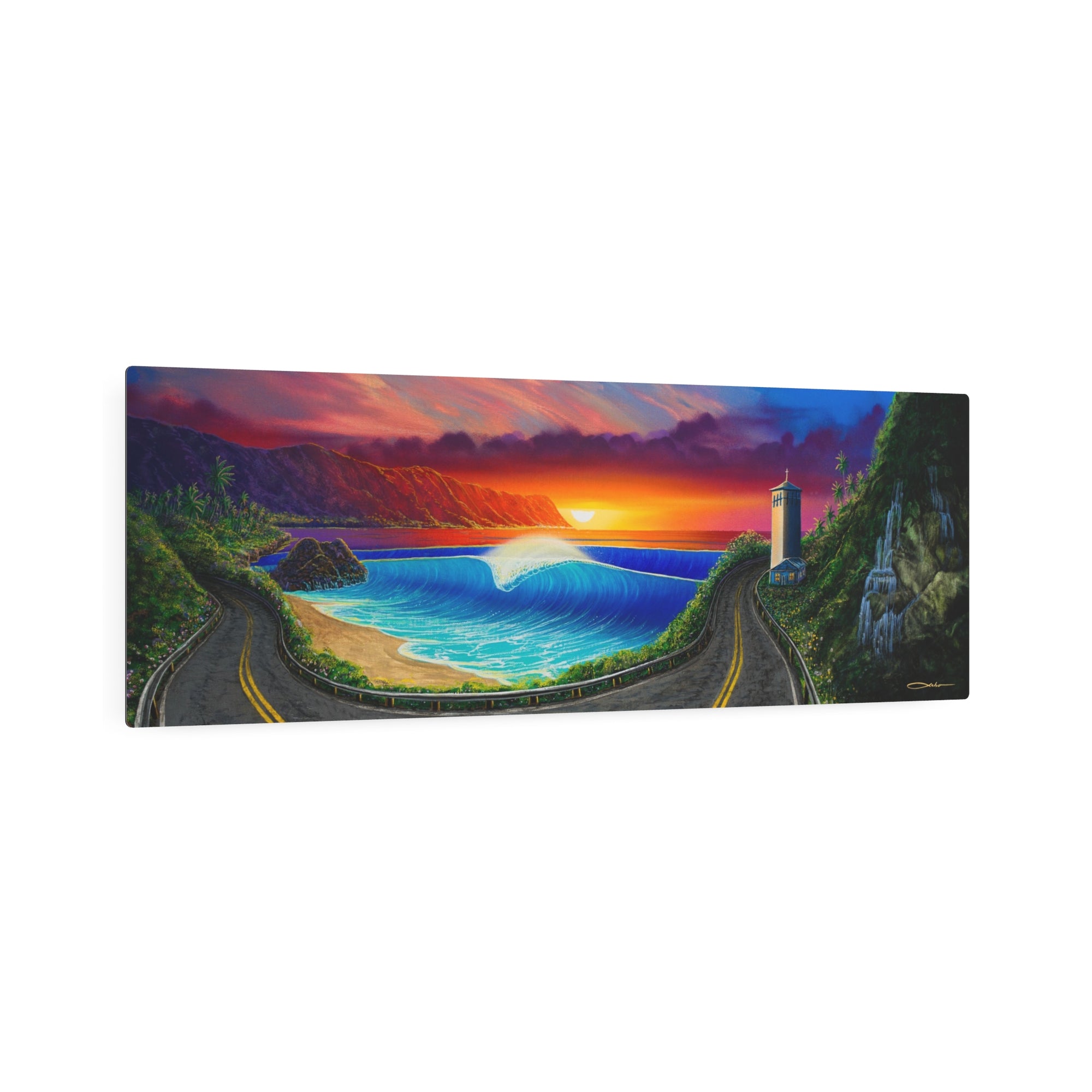 "Sunset At Waimea" Metal Print