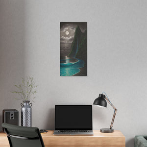 "Melody Of The Moon" Stretched Canvas Print