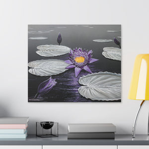"Lavender Lotus"— Stretched Canvas Print