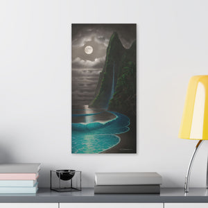 "Melody Of The Moon" Stretched Canvas Print