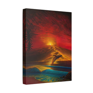 "Mauna Loa Awakes" Stretched Canvas Print