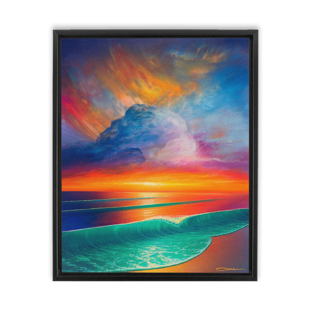 "Break Of Dawn" Framed Traditional Stretched Canvas